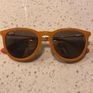 Women’s Orange Felted Ray-Bans - NEVER WORN